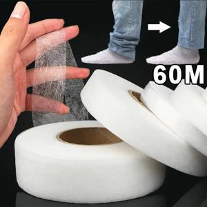 내구성 있는 60M 접착 테이프 비직조 DIY 재봉용 접착 테이프 양면 재봉 도구 바지 짧게 하기 및 수리용