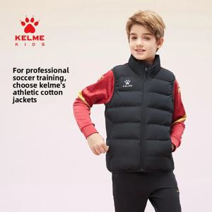 Kelme 어린이 스포츠 코튼 조끼 겨울 코튼 자켓 축구 훈련 따뜻한 자켓 종합 훈련 코트