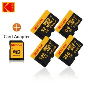 코닥 마이크로 SD 카드 128GB 64GB 32GB 16GB 클래스 10 U3 100MB/s TF 메모리 카드 + SD 어댑터 (4K 비디오 드론 휴대폰용)