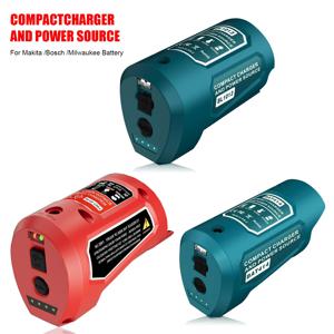 보쉬 10.8V 리튬 이온 배터리용 전원 어댑터 - USB 충전 + Type-C 포트 + DC 12V 출력 (배터리 미포함)