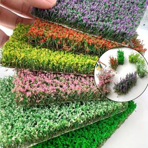10MM 인조 꽃 클러스터 식물 그룹 찢을 수 있는 잔디 모델 DIY 기차 풍경 군사 전쟁 게임 장면 레이아웃 1개