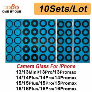 아이폰 13 미니 14 15 16 플러스 프로 맥스 카메라 렌즈 유리 10세트 후면 카메라 렌즈 유리 접착제 포함 교체용