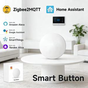 지능형 Zigbee 3.0 장면 스위치 무선 푸시 버튼 리모컨은 홈 어시스턴트 Z2Mqtt와 함께 작동합니다.