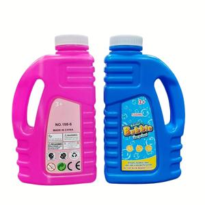 500ml 버블 솔루션 리필 - 핑크 & 블루 무독성 버블 액체, 휴대용 손잡이 병, 아이들 야외 놀이 및 파티에 이상적