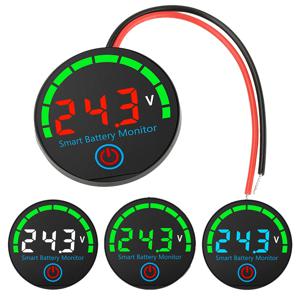 DC 7-55V 원형 LED 표시기 전압/충전 모니터 레벨 표시기 전압 배터리 충전 테스터 산성 리튬 배터리