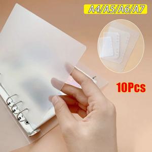 10Pcs A4 A5 A6 A7 노트북 디바이더 무광택 문구 액세서리 내부 종이 분리기 PP 범용 바인더 주최자 배플