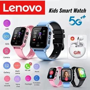 Lenovo Kids GPS Smart Watch SOS Location Tracker SimCard Call Child SmartWatch Camera Waterproof Watch Gift For Ios Android