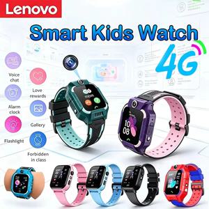 Lenovo 4G Kids Smart Watch 8K Camera SOS GPS Tracker Sim Card Call Waterproof Child Watch for Boys Girls Birthday Gift Android