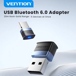 노트북 데스크탑 PC용 USB 블루투스 6.0 어댑터: Windows 11/10/8.1용 장거리 20M 무선 동글 블루투스 수신기 및 송신기