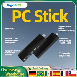 하이골 PC 스틱 PC 팬리스 미니 인텔 윈도우 11 WiFi5 8GB 128/256GB J4105 노트북 데스크탑 PC HDMI 4K TV 스틱 PC 미니 컴퓨터
