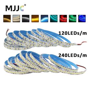 12V LED 스트립 SMD 2835 0.5M 1M 3M 5M LED 테이프 조명 120LED/M 240LED/M 웜 화이트 플렉시블 스트립 리본 홈 데코 조명