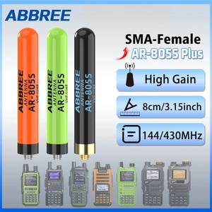 ABBREE AR-805PLUS 듀얼 밴드 미니 안테나 SMA-여성형 VHF UHF 고이득 안테나 (바오펑 UV-5R BF-888S UV-21 PRO 5RH 콴셩 UV-K5 호환)