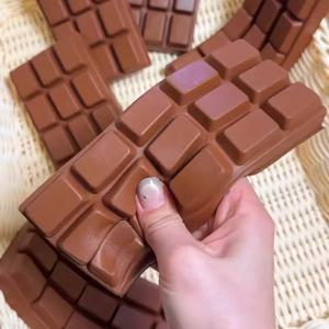 1PC 슬로우 라이징 초콜릿 모양 스퀴시 센서리 피젯 스트레스 해소 불안 완화 핸드 릴렉세이션 선물