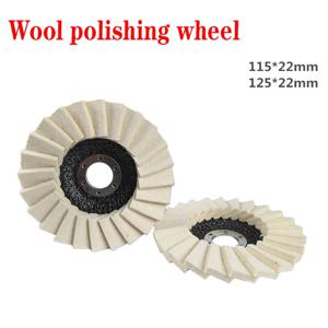 115/125mm 양모 펠트 연마 패드 견고한 앵글 그라인더 루버 연마 디스크 금속 세라믹 연마 휠 연삭 도구