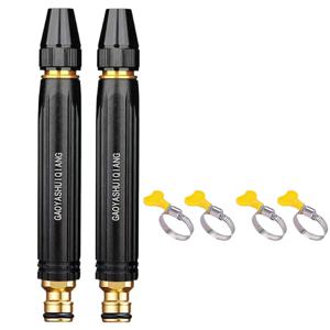 1/2PCS 가정용 세차용 검정색 고압 물총 다이아몬드 노즐 워터링 파이프 세차 건