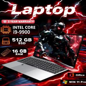 2026 레노 15.6인치 4K HD 노트북 컴퓨터 인텔 i9 9900 윈도우11 16GB 램 1TB SSD 초슬림 휴대용 게이밍 & 비즈니스 노트북