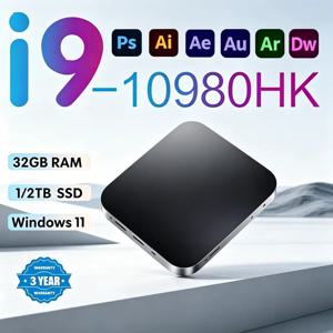 프리미엄 엘리트 미니 PC, 윈도우 11 프로 탑재, 코어 i9 10980HK, 32GB 램, 1TB/2TB SSD, WIFI 6, BT5.2, 4K HD, 스위프트 게이밍, 상업용