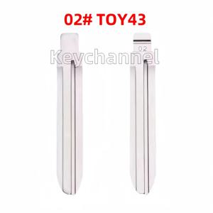 10PCS TOY43 TOY43AT 자동차 키 블레이드 02 #   Toyota Corolla Camry Aixo Hilux Wish Vios용 KD VVDI KEYDIY XHORSE용 KD 키 블레이드