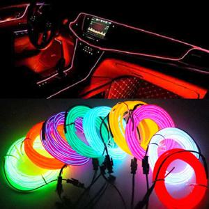 1M/2M/3M/5M 자동차 인테리어 Led 장식 램프 EL 배선 네온 스트립 자동 DIY 유연한 주변 조명 파티 분위기 다이오드 USB