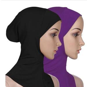 이슬람 여성 내부 Hijabs 모자 면화 Underscarf 머리 커버 이슬람 닌자 Hijab 스카프 모자 터번 모자 보닛 Nightcaps