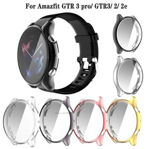 Amazfit GTR 3 pro 케이스 용 전체 화면 보호기 Amazfit GTR3/2/2e 케이스 범퍼 쉘용 Smartwatch 실리콘 보호 커버