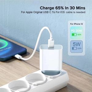 아이폰PD 20W USB 휴대폰 충전기 아이폰 아이패드 삼성 원플러스용 고속 충전기 벽걸이형 퀵차지 어댑터 타입C 케이블 EU/US 플러그