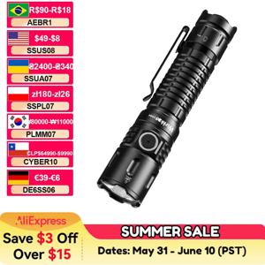 Wurkkos TD04 손전등 21700 충전식 듀얼 모드 전술 손전등 USB-C 인터페이스 3000 Lm 일상용 테일 스위치 포함