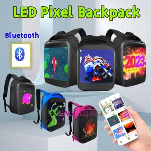 최신 스마트 Led 픽셀 배낭 광고 빛 방수 야외 등산 가방 산책 빌보드 Led 스크린 패널 학교 가방