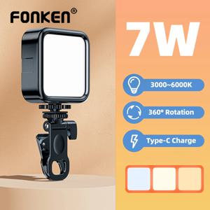 Fonken 아이폰에 대한 새로운 LED Selfie 라이트 삼성 iPad 휴대 전화 노트북 클립 링 플래시 채우기 라이트 사진 비디오 사진 램프