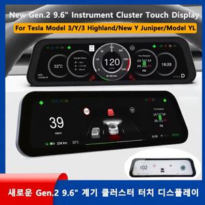 테슬라 모델 Y 3 YL 블라인드 스팟 리마인더 OTA 업그레이드용 신형 2세대 9.6인치 계기판 디스플레이, 신형 모델 3, 신형 Y, 주니퍼 대시보드