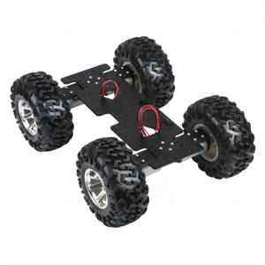 4륜 스마트 아커만 자동차 섀시 오프로드 휠, 12V DC 모터 RC 로봇 자동차 (아두이노 로봇 DIY 키트 프로그래밍 가능 로봇 자동차용)