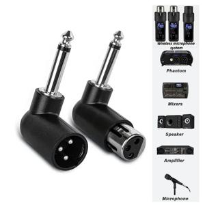 XLR 남성-6.35mm(1/4인치) 여성 어댑터 - 3핀 밸런스드 오디오 인터페이스, 마이크, 스피커, 오디오 인터페이스에 적합