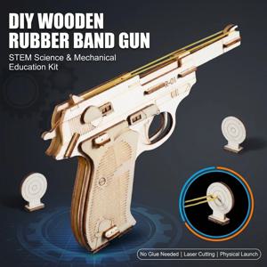 STEM DIY 고무줄총 모델 기술 제작 발명 과학 실험 키트 퍼즐 교구 어린이 학생용 재료