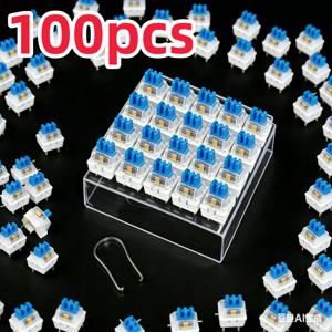 20/50/100pcs 키보드 스위치 키보드 클리커 키 교체 3 핀 촉각 스위치 플라스틱 교체 액세서리 용
