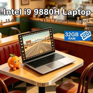 2026 윈도우 11 프로 15.6인치 노트북 인텔 코어 i9 10980HK 16GB 램 1TB/2TB SSD 오피스 게이머용 노트북 지문인식 잠금해제 노트북 PC