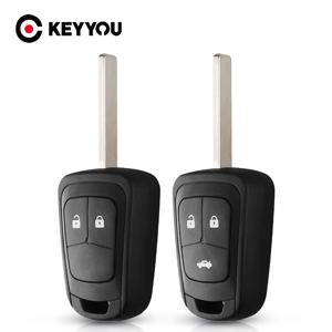 KEYYOU 2/3 버튼 Opel Malibu Sonic 교체 HU100 키 블레이드 용 Chevrolet AVEO Cruze 용 자동차 원격 키 쉘 Fob 케이스