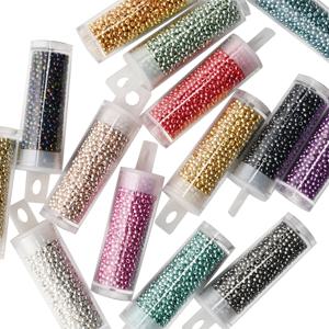 12 그램/튜브 2mm 금속 씨앗 구슬 DIY 바느질 드레스 장식품 바느질에 대 한 일본 라운드 유리 Seedbeads 1200pcs