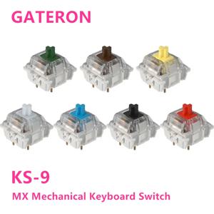 Gateron 스위치 기계식 키보드 KS-9 3 핀 빨간색 갈색 파란색 녹색 흰색 RGB 자동 Clicky 선형 촉각 호환 Cherry MX