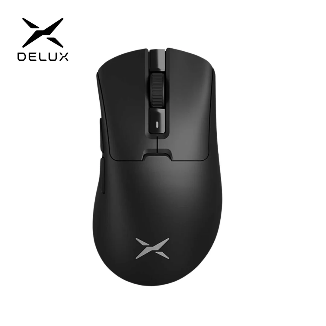 Delux 인체 공학적 무선 게이밍 마우스, 큰 손 PC용 충전식 유선 마우스, 마그네틱 RGB 충전 독, M900Pro, 8K PAW3395