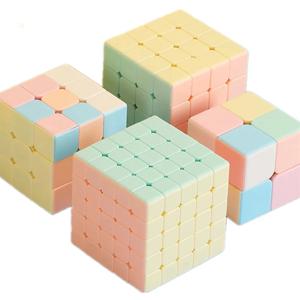 새로운 마카롱 컬러 매직 큐브 Shengshou 전설 마카롱 스티커없는 매직 큐브 2x2 3x3 4x4 5x5 피라미드 마카롱 스피드 Cubo Magico