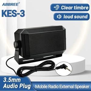 ABBREE 직사각형 외부 통신 스피커 모든 3.5mm 오디오 플러그 CB 라디오 및 모바일 라디오용 외부 스캐너