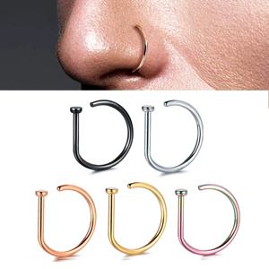 가짜 코 링 후프 립 Labret 링 여성용 비 피어싱 후프 코 링 Septum 후프 링 Tragus Rook Ring 비 피어싱 쥬얼리