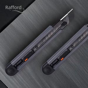 Rafford 0.79 인치 스트레치 유틸리티 나이프 종이 커터 탄소강 블레이드 안전 잠금 장치가있는 포켓 나이프 수공예 도구 Multifunc