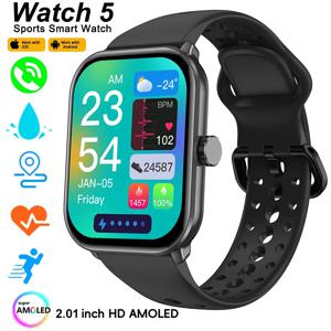 워치 5 글로벌 버전 스마트워치 남성 여성 HD AMOLED 스크린 심박수 방수 블루투스 통화 GPS 트랙 스포츠 스마트 워치