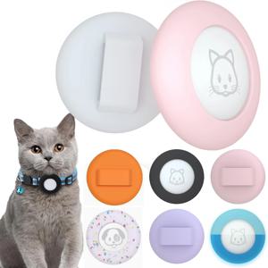 에어태그 고양이 목걸이 홀더, 소형 에어태그 고양이 목걸이 홀더 실리콘 케이스 커버 (고양이, 강아지, 애완동물 목줄 하네스 루프용)
