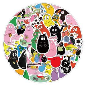 50Pcs Barbapapa 낙서 스티커 물병 노트북 전화 자전거 수하물 케이스 스케이트 보드 어린이 성인 스티커