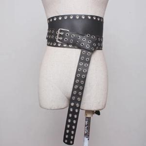 여성 패션 속이 빈 PU 가죽 코르셋 여성 Cummerbund 코트 허리띠 드레스 Decration 와이드 벨트 J236