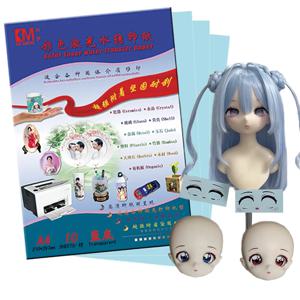 케멘 블루 배경 레이저 수전사 데칼 용지 A4 투명/투명 워터슬라이드 데칼 용지 (유리, 세라믹용)