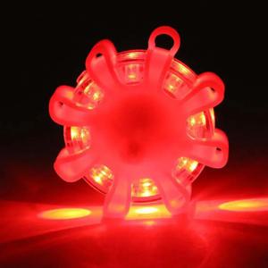 8Led 플레어 비상 조명 도로변 안전 비콘 디스크 마그네틱 도로변 경고 점멸 장치가있는 경고 플레어 키트