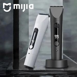 미지아 무선 헤어 클리퍼 이발기 바버 커터 티타늄 합금 블레이드 트리머 남성용 전기 면도기
